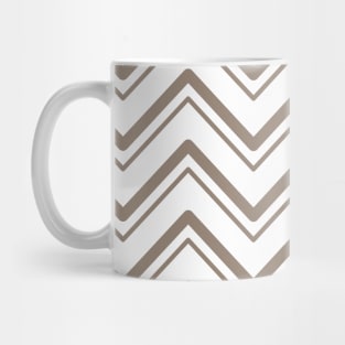 Brown Abstract Zigzag Lines Mug